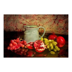 A vibrant arrangement of fruit on a table